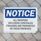 Signmission All Weapons Concealed Firearms Prohibited OSHA Notice Sign, Plastic, 10in W x 7in L, 2PK OS-2PACK-NS-P-710-L-15248 - alternate 3